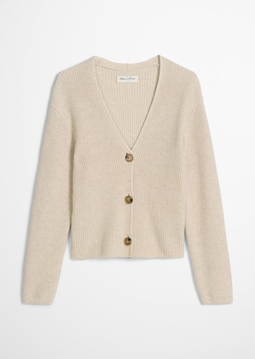 V-neck cardigan relaxed — Sandy Melange