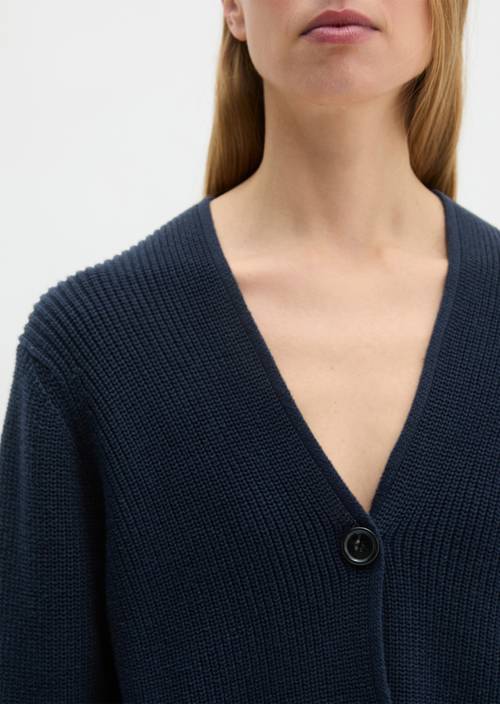 V-neck cardigan relaxed Night Sky in detail view