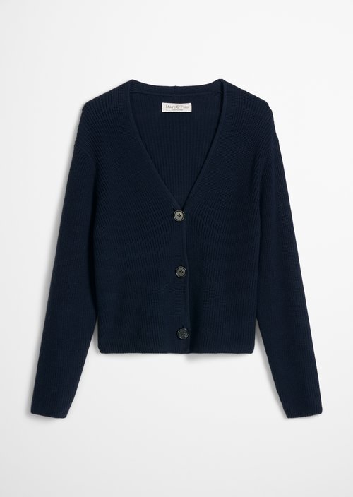 V-neck cardigan relaxed — Night Sky