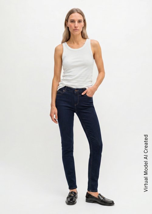 Jeans model Alby slim — Clean Dark Blue Wash