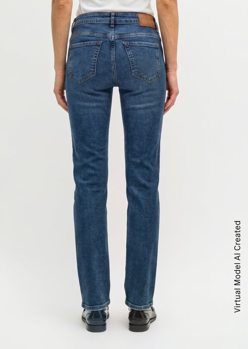 Jeans model Alby straight — Salt And Pepper Mid Blue Wash