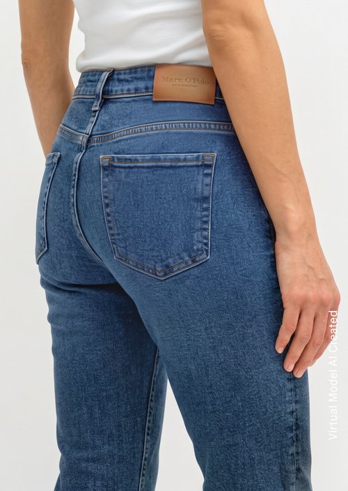 Jeans model Alby straight — Salt And Pepper Mid Blue Wash
