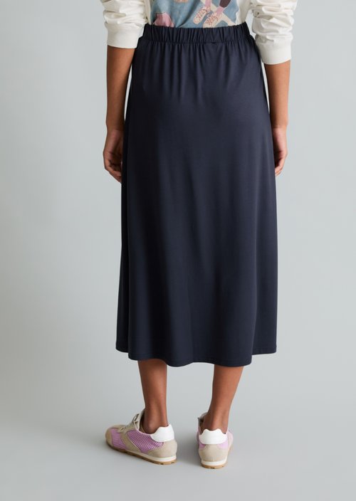 Flared jersey skirt — Blue Depths
