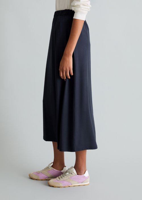 Flared jersey skirt — Blue Depths