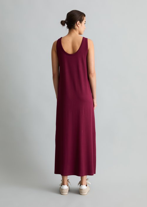 Relaxed jersey dress — Merlot Red