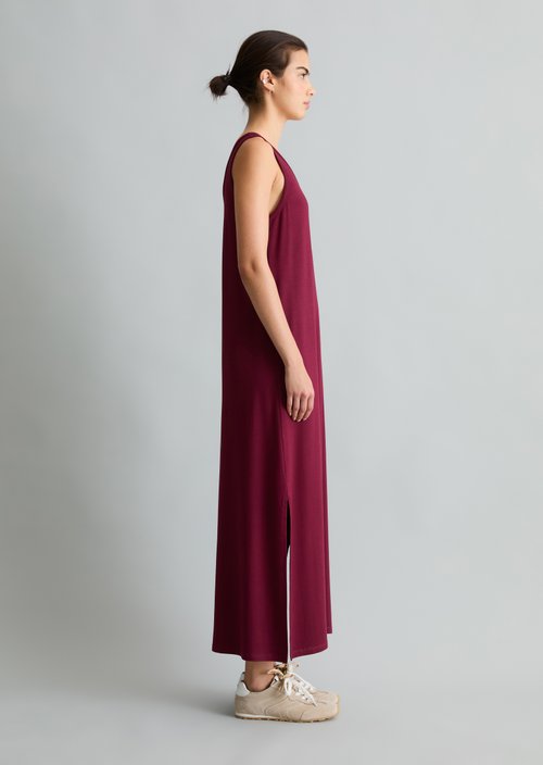 Relaxed jersey dress — Merlot Red