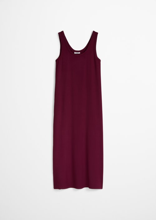 Relaxed jersey dress — Merlot Red