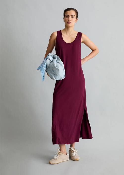 Luźna sukienka z dżerseju Merlot Red w widoku z przodu