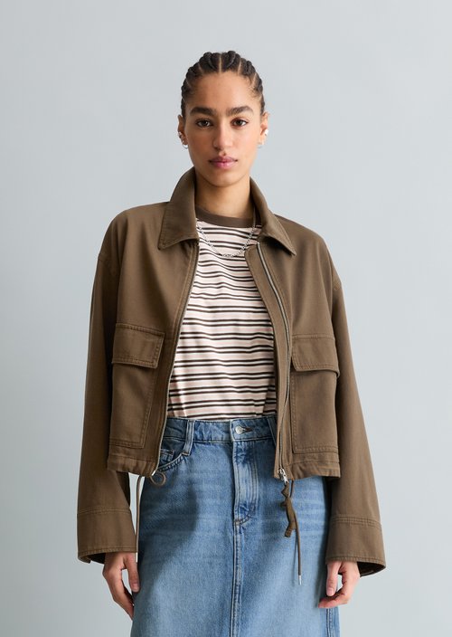 Twill jacket regular — Hazelnut Brown