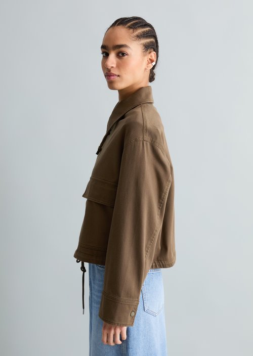 Twill jacket regular — Hazelnut Brown
