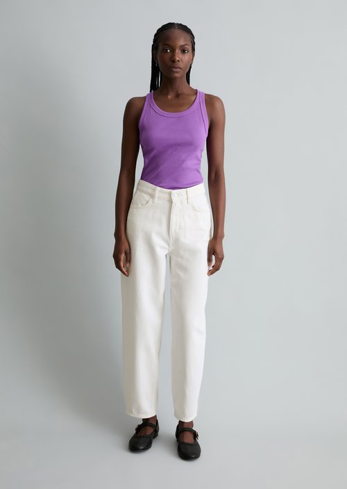 DfC ribbed tank top slim — Grand Violet