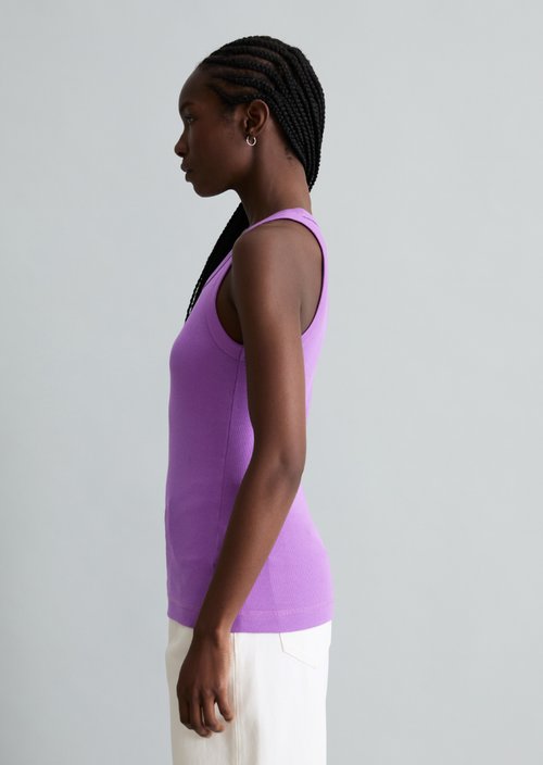 DfC ribbed tank top slim — Grand Violet