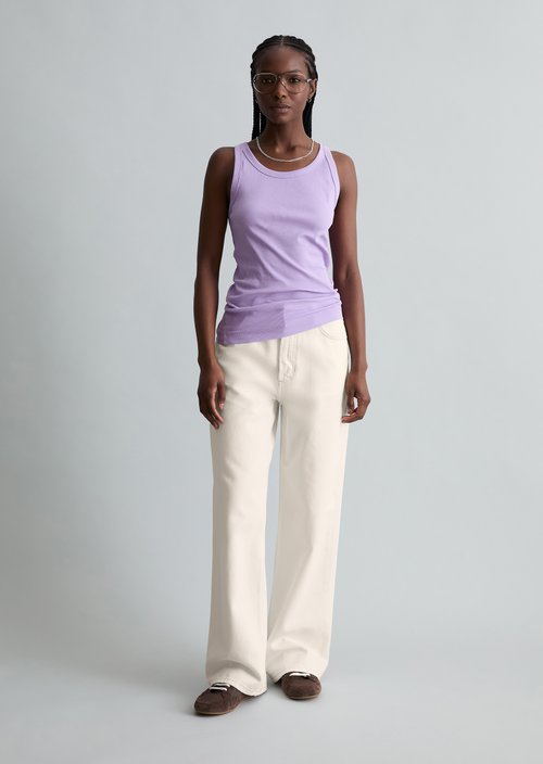 DfC ribbed tank top slim — Wild Orchid