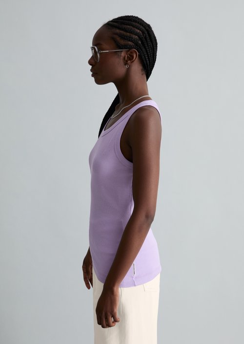 DfC ribbed tank top slim — Wild Orchid