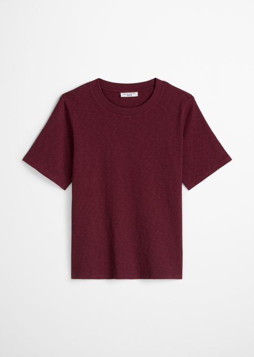 DfC slub jersey T-shirt loose — Merlot Red
