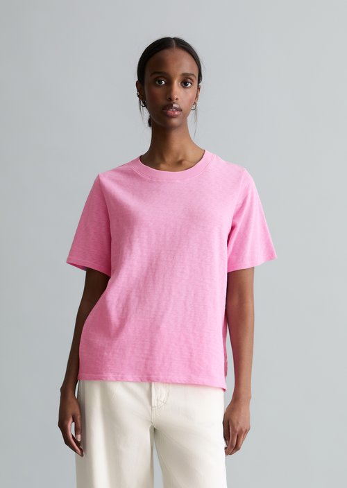 DfC slub jersey T-shirt loose — Pale Bubblegum