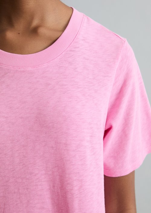 DfC slub jersey T-shirt loose — Pale Bubblegum