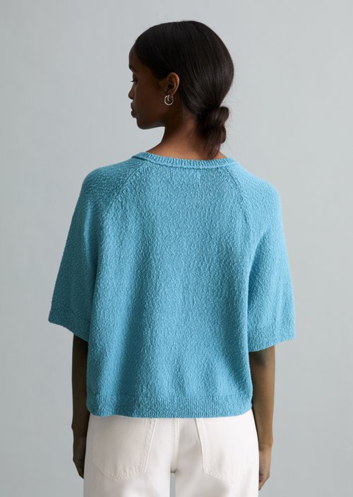 Regular short-sleeved sweater — Blue Dawn