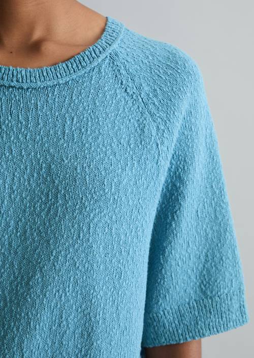 Kurzarm-Pullover regular Blue Dawn in Detailansicht
