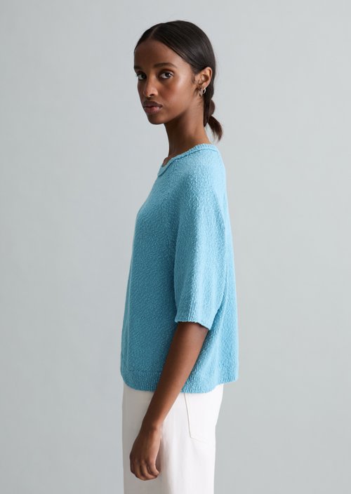 Regular short-sleeved sweater — Blue Dawn