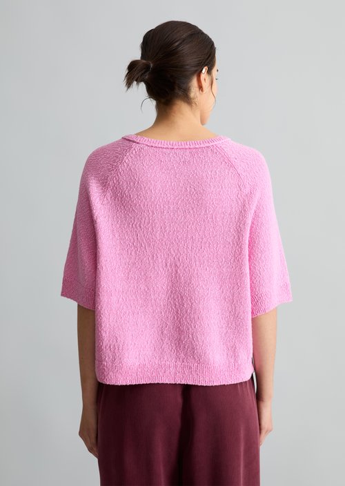 Regular short-sleeved sweater — Pale Bubblegum