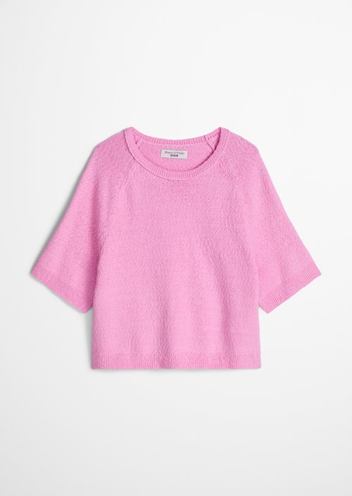 Regular short-sleeved sweater — Pale Bubblegum