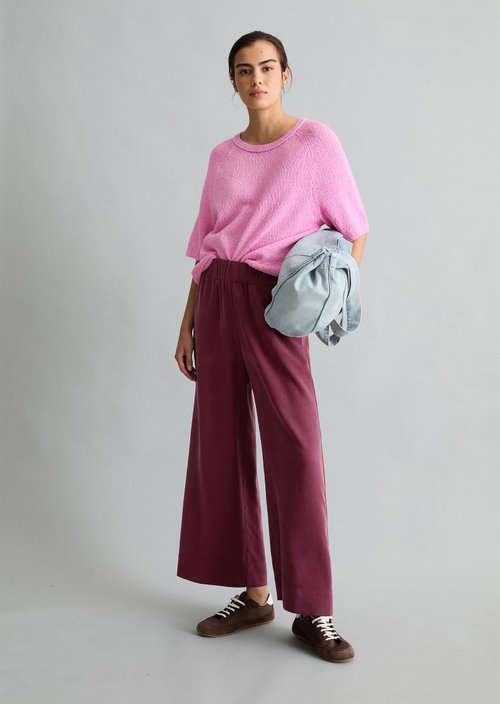 Regular short-sleeved sweater — Pale Bubblegum