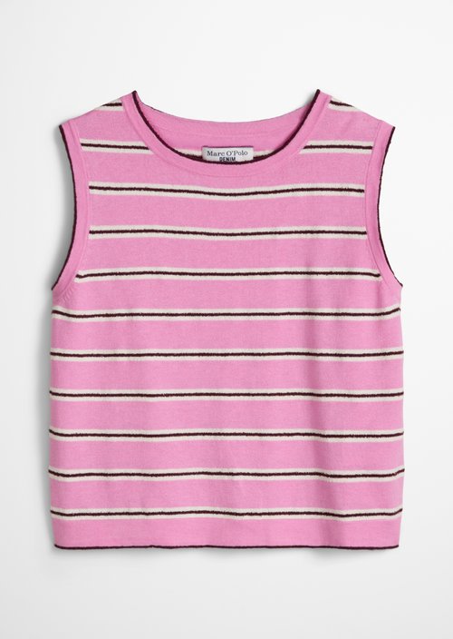 Sleeveless knitted sweater regular — Light Pink