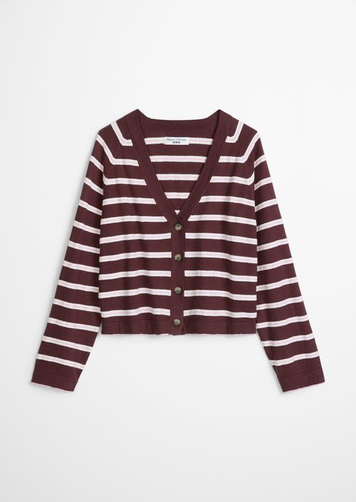 Regular striped cardigan — Dark Pink