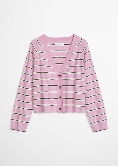 Regular striped cardigan — Light Pink