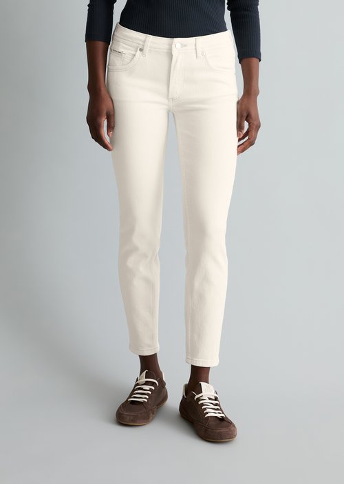 Jeans model Alva slim cropped — White