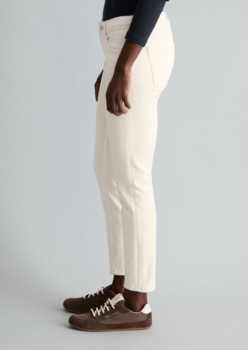 Jeans model Alva slim cropped — White