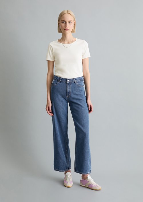Jeans model Tomma wide cropped — Medium Blue