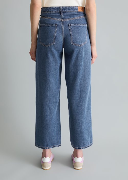 Jeans model Tomma wide cropped — Medium Blue