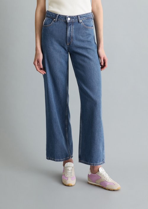 Jeans model Tomma wide cropped — Medium Blue