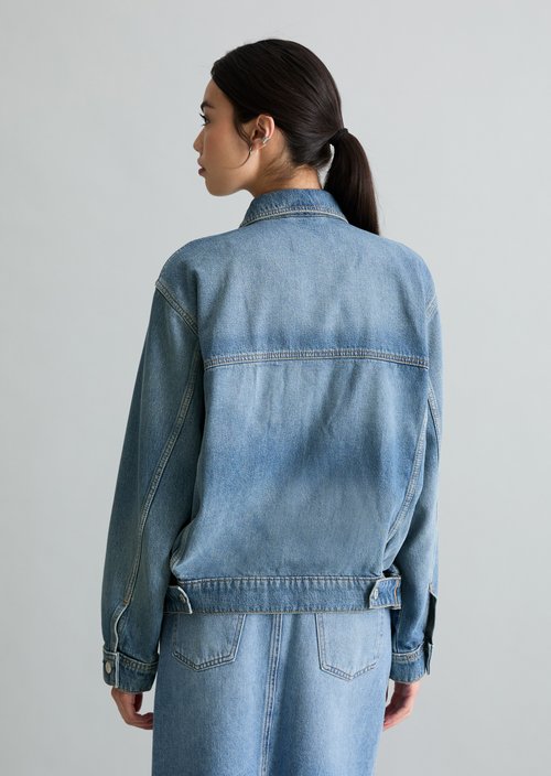 Oversize denim jacket — Medium Blue (alternate view)