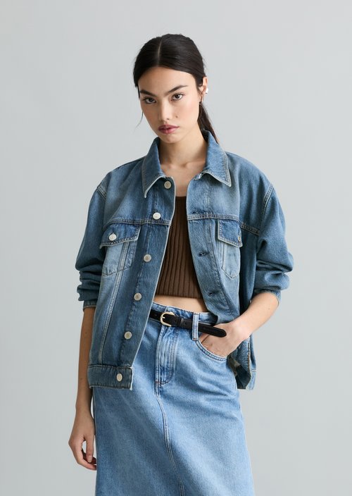 Oversize denim jacket — Medium Blue