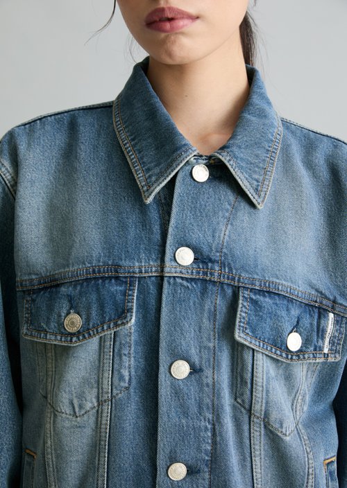 Oversize denim jacket — Medium Blue