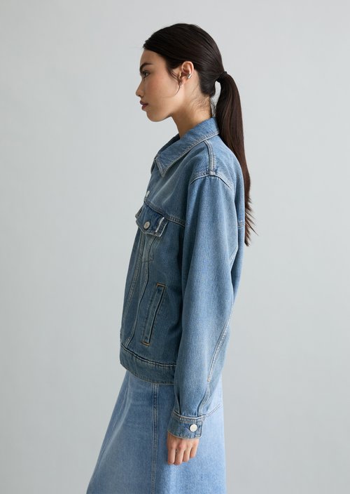 Oversize denim jacket — Medium Blue