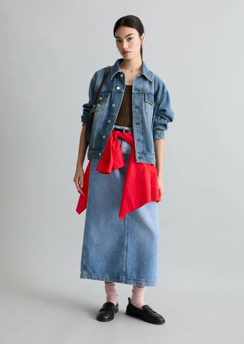 Veste en jean oversize Medium Blue en vue de face