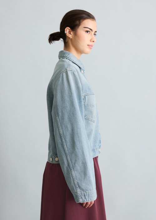 Oversized denim jacket — Light Blue