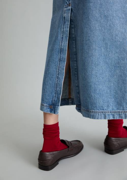 Maxi-Jeansrock regular Medium Blue in Detailansicht