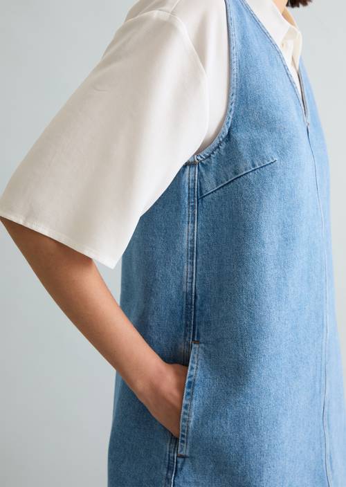 Mini-Jeanskleid loose Medium Blue in Detailansicht