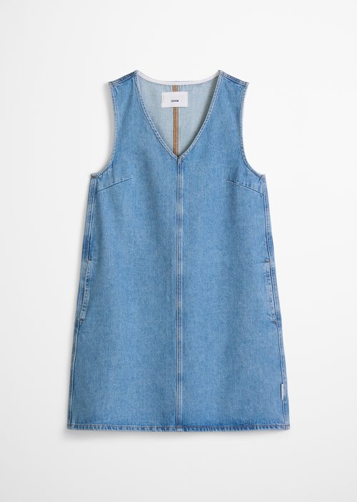 Mini jeans dress loose — Medium Blue