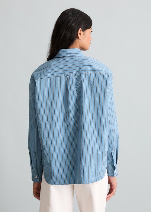 Regular striped blouse — Light Blue