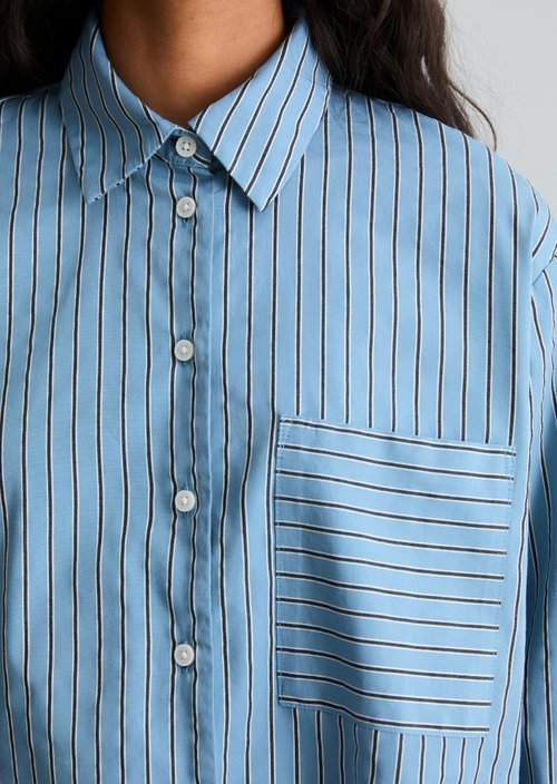 Regular striped blouse — Light Blue