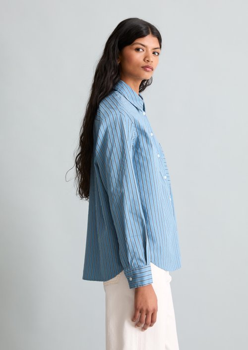 Regular striped blouse — Light Blue