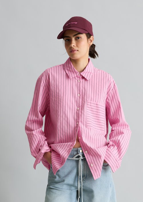 Regular striped blouse — Light Pink