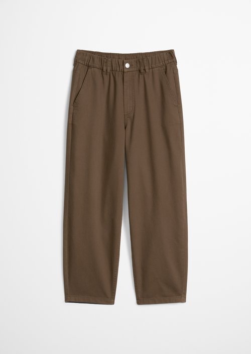 Barrel pants cropped — Hazelnut Brown