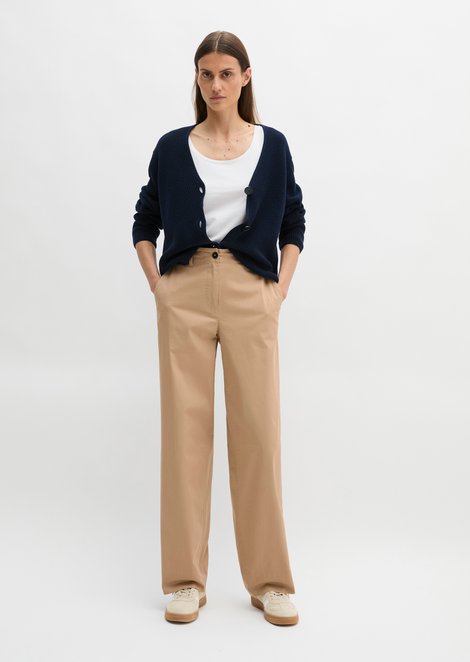 Marc O'Polo Chino model Lande breed, Dames, bruin, 32, 97% Katoen, 3% Elasthaan